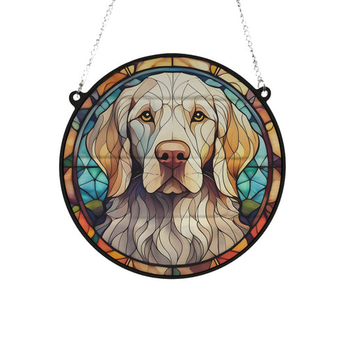 English Setter Stained Glass Effect Suncatcher